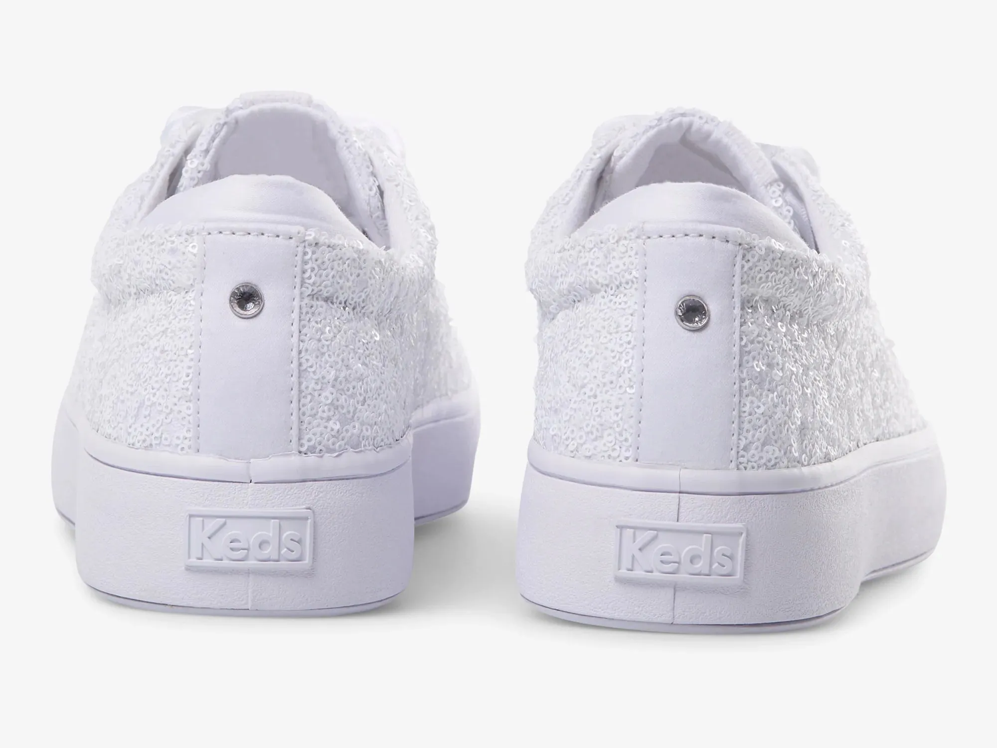 Alley Sequins Sneaker - White