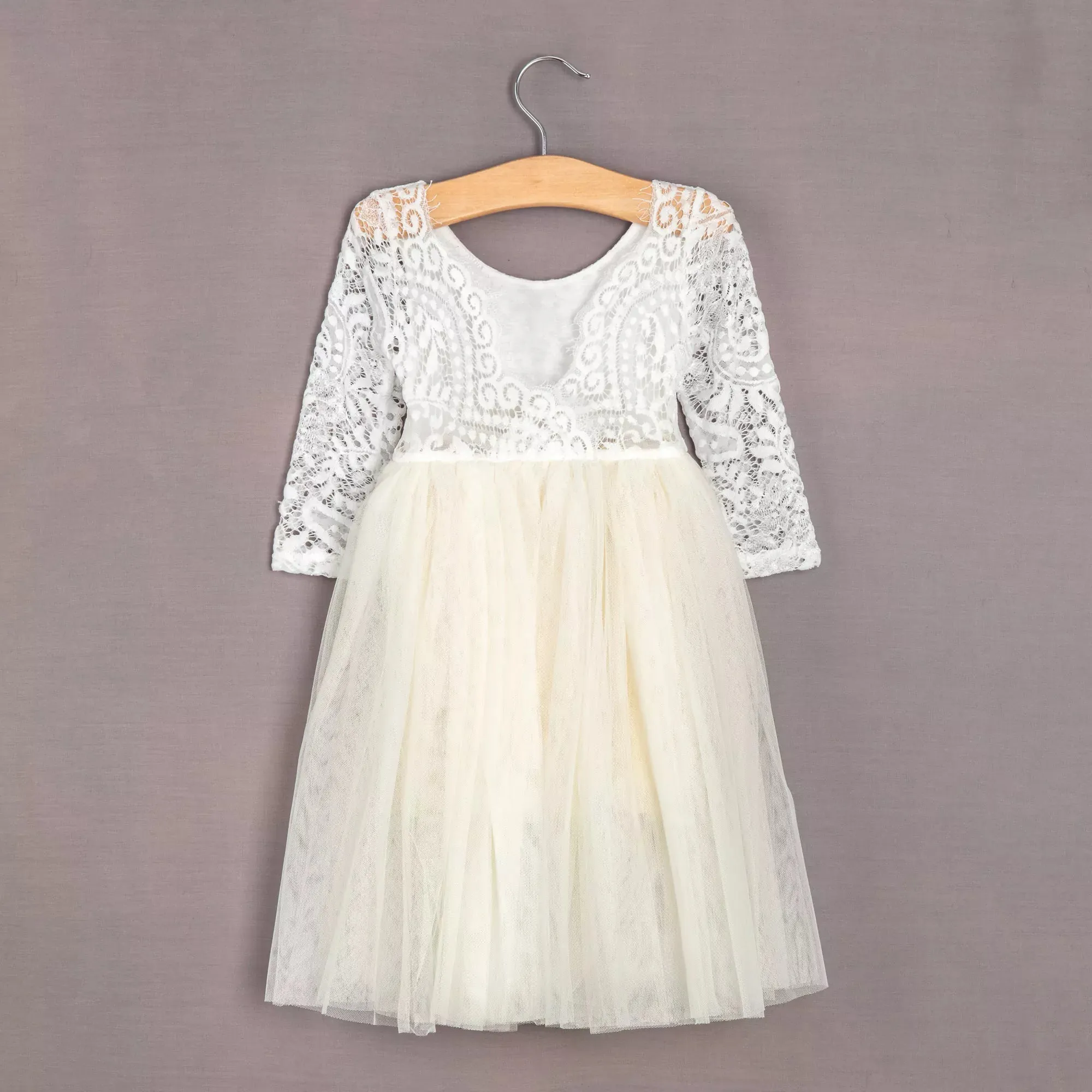 Bohemian Classic Tea Dress - Ivory Cream