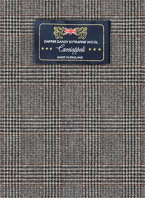 Caccioppoli Dapper Dandy Vucia Brown Wool Suit