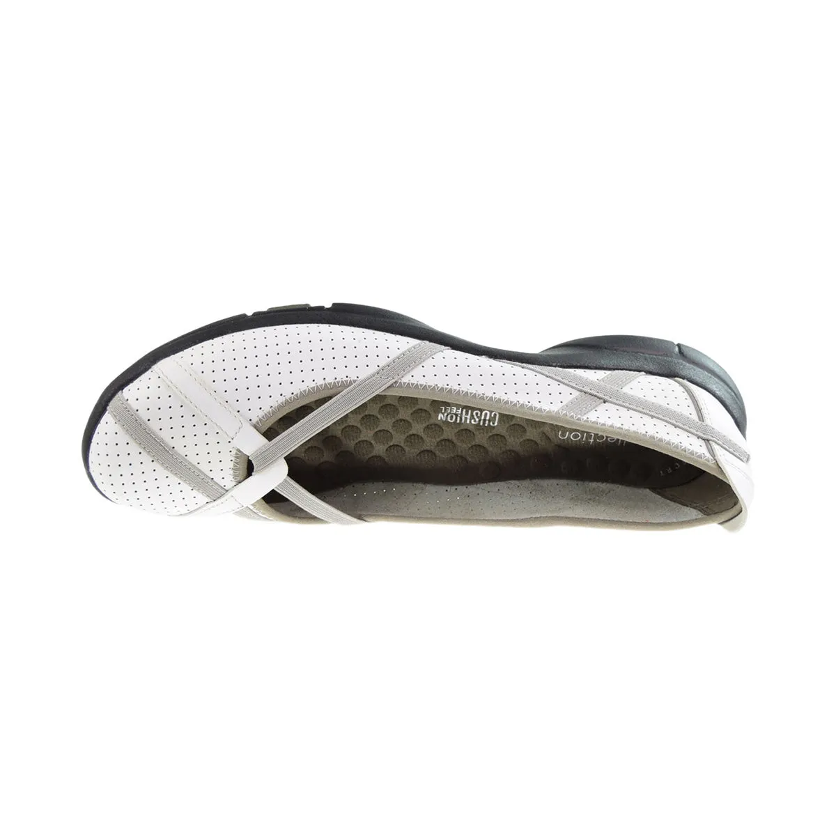 Clarks P-Berry Leather Slip On Flat Women's Loafers White