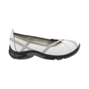 Clarks P-Berry Leather Slip On Flat Women's Loafers White