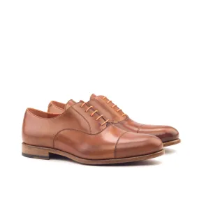 DapperFam Rafael in Cognac Men's Italian Leather Oxford