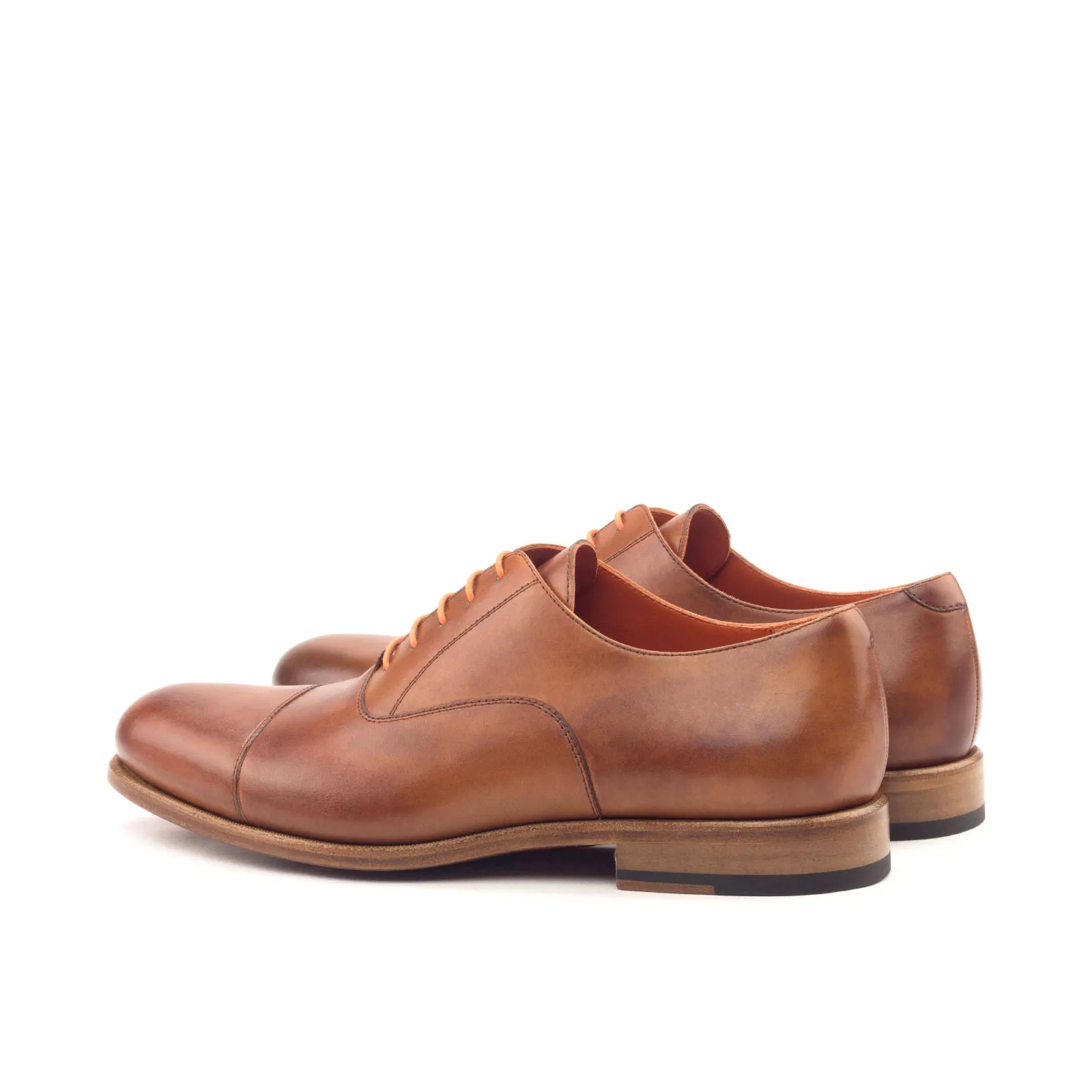 DapperFam Rafael in Cognac Men's Italian Leather Oxford