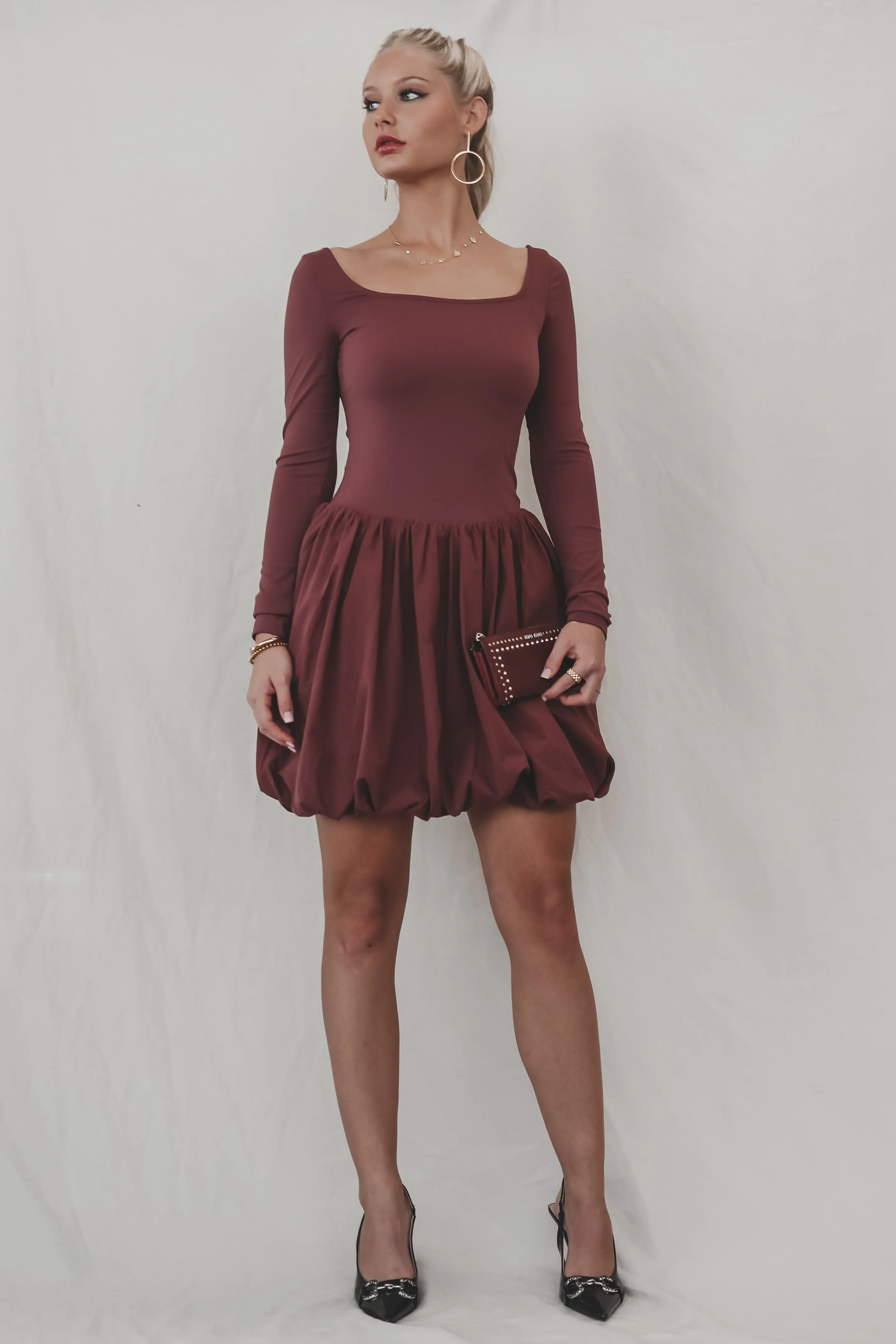 DEAL Later Hater Long Sleeve Bubble Dress Romper