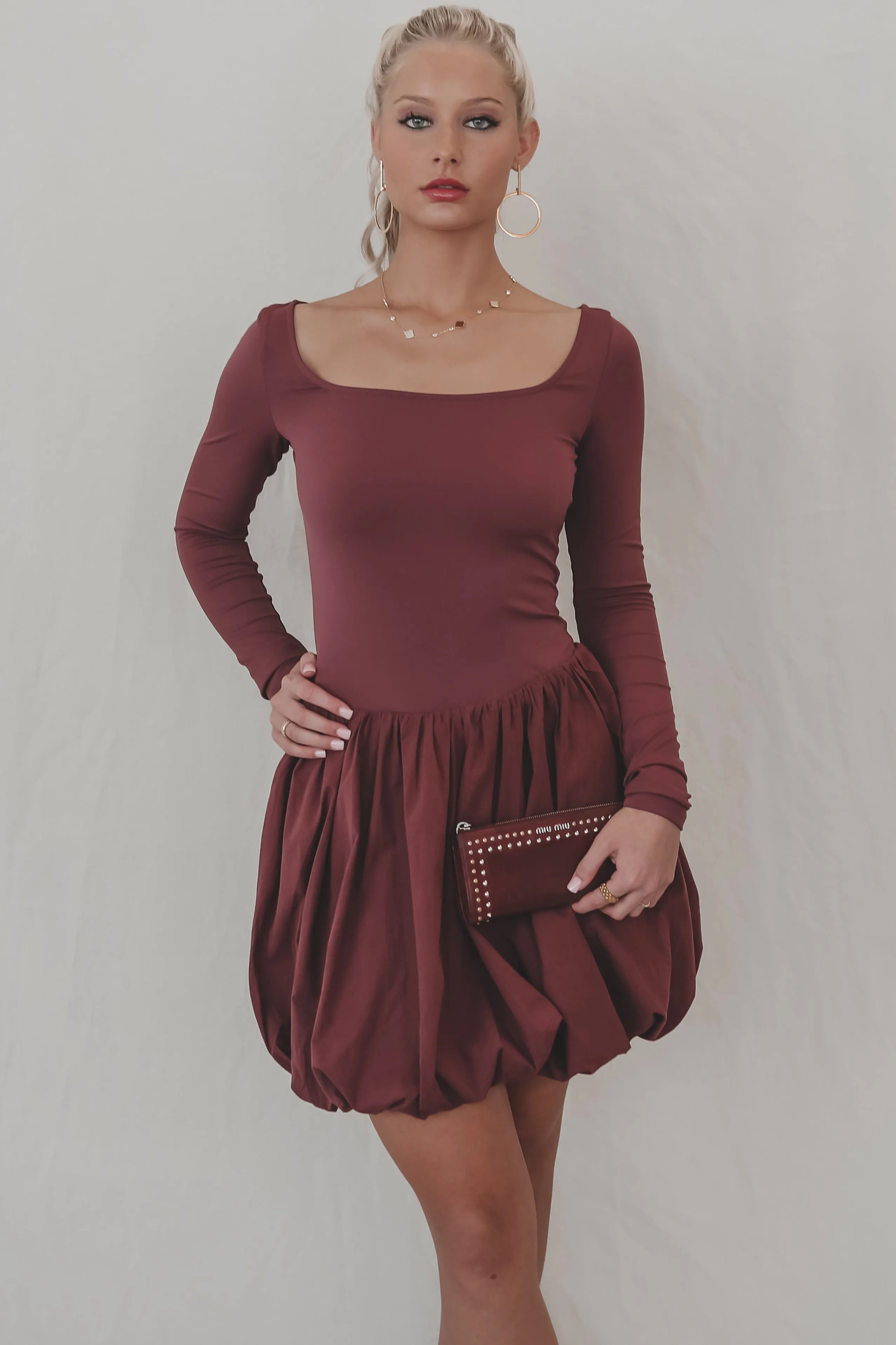 DEAL Later Hater Long Sleeve Bubble Dress Romper