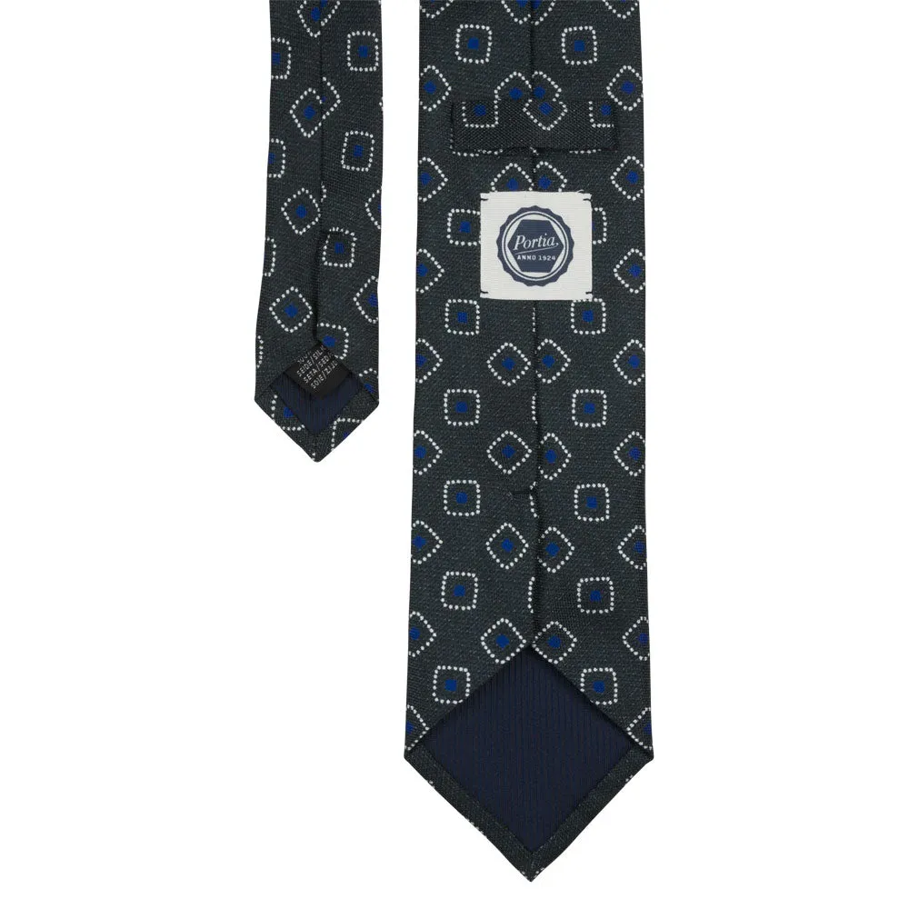 Green Medallion Silk Oxford Tie