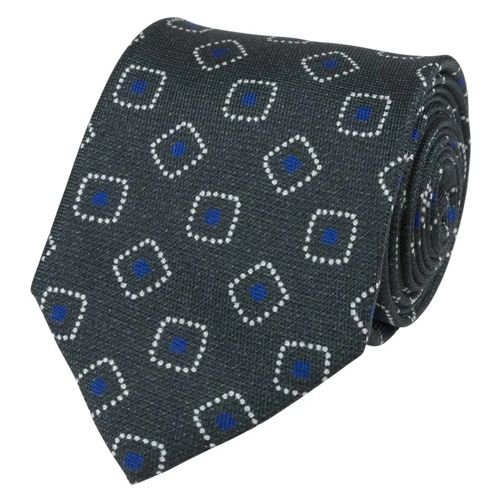 Green Medallion Silk Oxford Tie