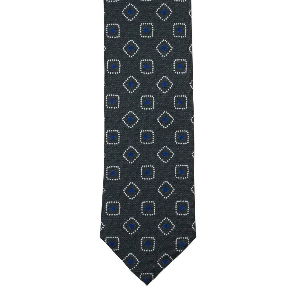 Green Medallion Silk Oxford Tie