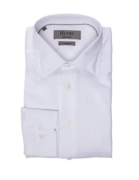HENRY SARTORIAL Contemporary Fit Oxford Shirt WHITE