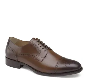 Johnston & Murphy Men's Lewis Size 9.5 Tan Full Grain Leather Cap Toe Oxford