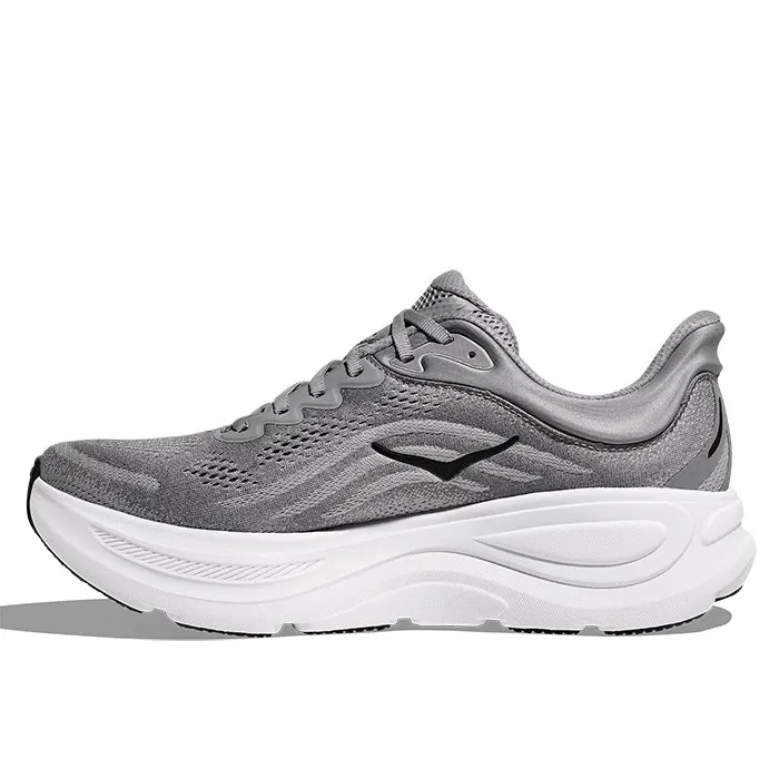 Mens Hoka Bondi 9 Extra Wide in Galactic Grey/Stellar Grey