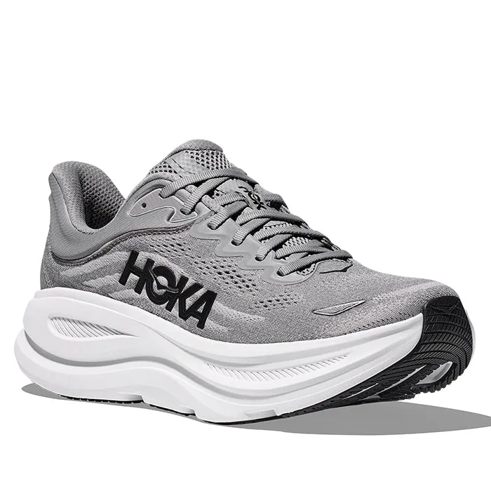Mens Hoka Bondi 9 Extra Wide in Galactic Grey/Stellar Grey