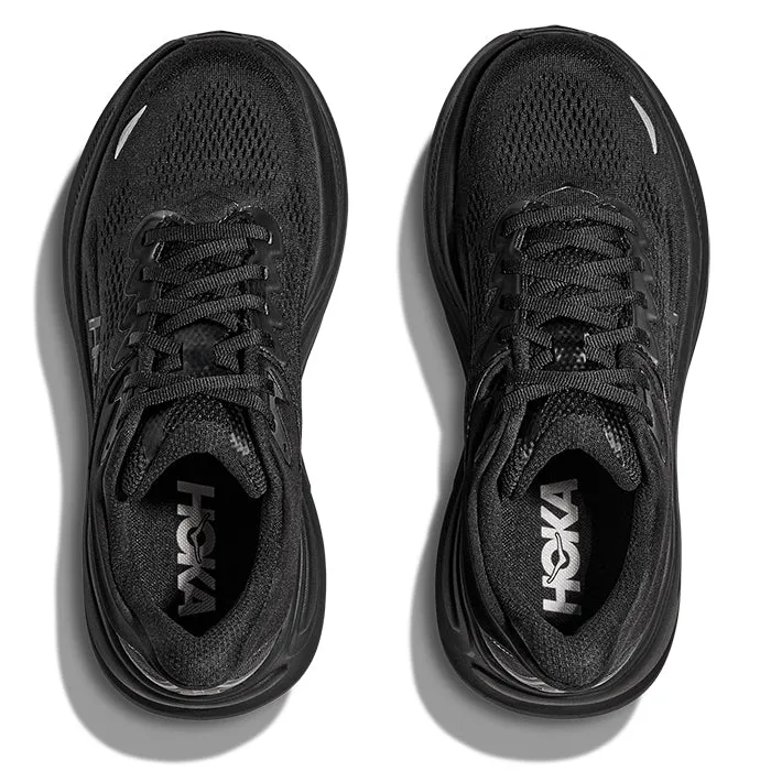 Mens Hoka Bondi 9 Wide in Black/Black