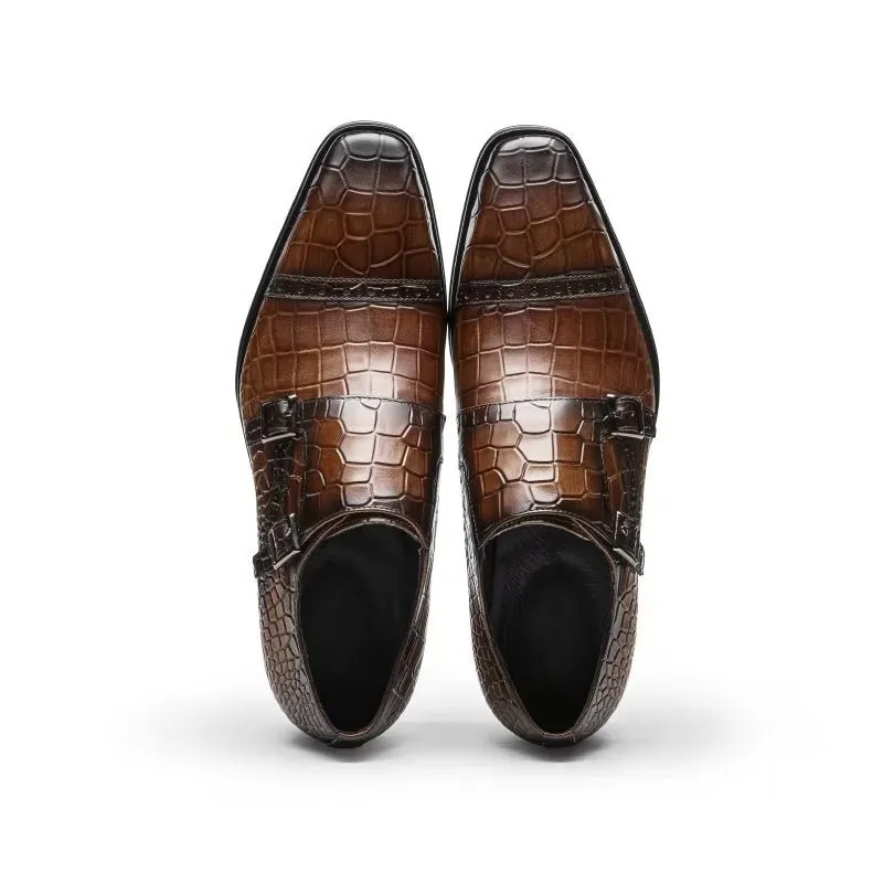 Ostranuxe Patterned Monk Straps