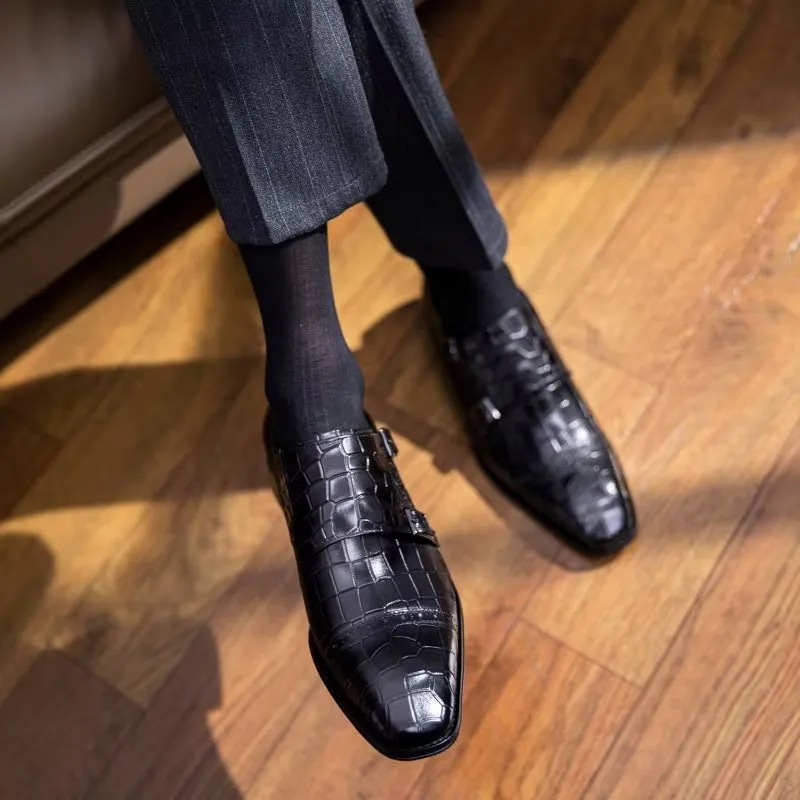 Ostranuxe Patterned Monk Straps