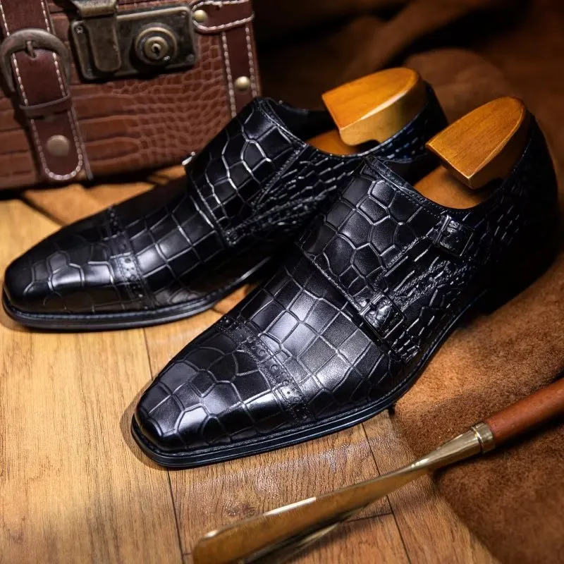 Ostranuxe Patterned Monk Straps