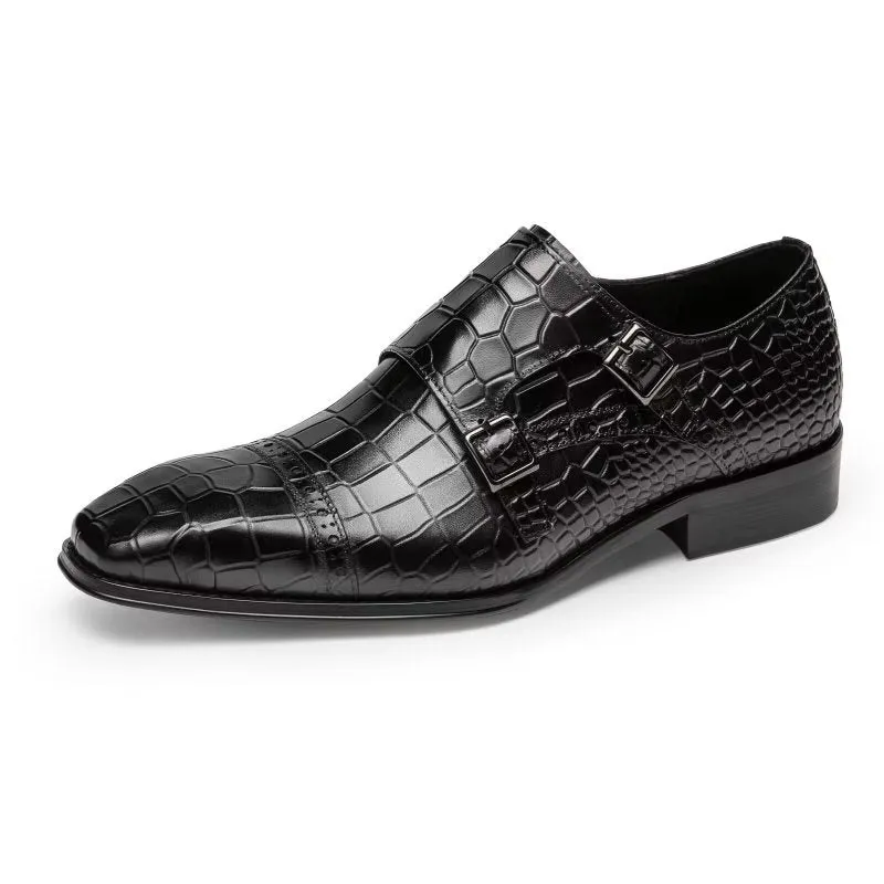 Ostranuxe Patterned Monk Straps
