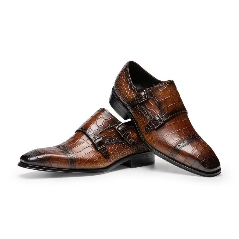 Ostranuxe Patterned Monk Straps