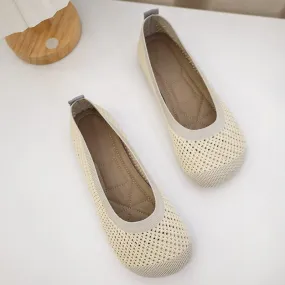 Owlkay Weaving Breathable Loafers  Comfortable Walking Casual Flats Shoes WF06
