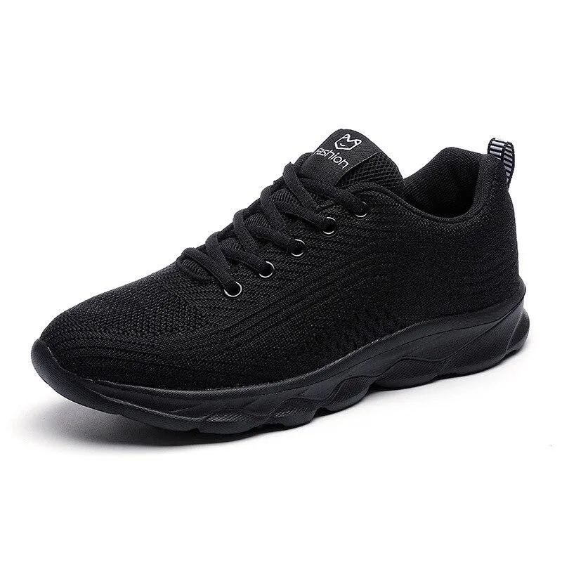 platform lace-up mesh breathable comfortable casual shoes women sneakers plus size 2021