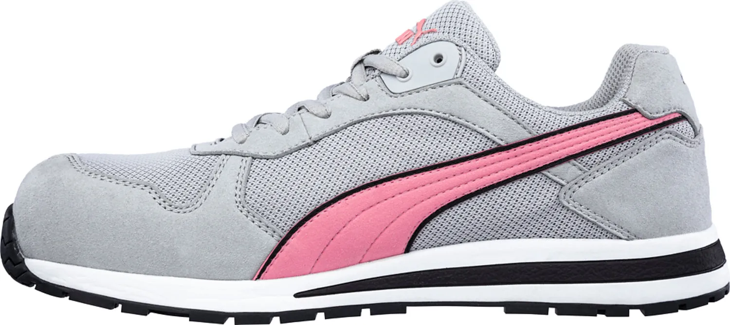 Puma Safety Womens Frontside Low Grey/Pink Mesh EH SR Work Shoes