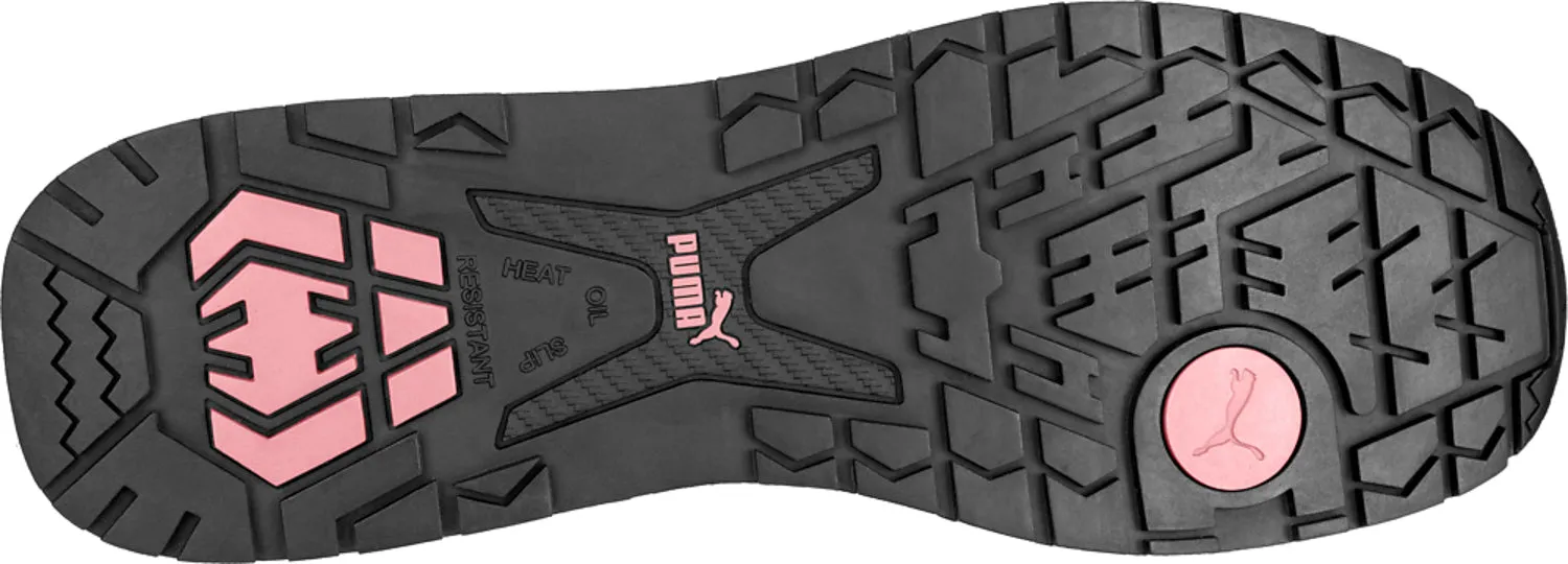 Puma Safety Womens Frontside Low Grey/Pink Mesh EH SR Work Shoes
