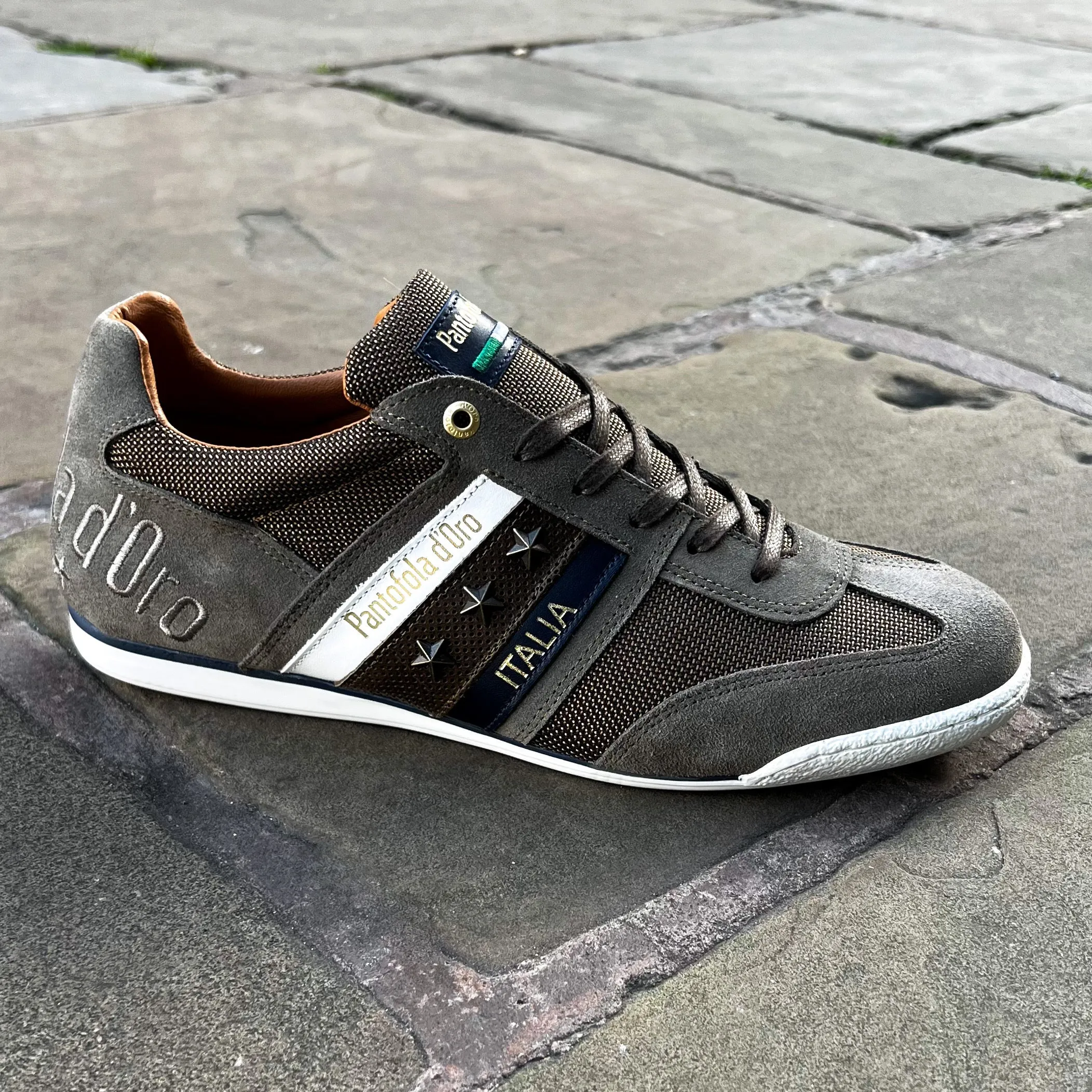 "Imola" Olive Suede Sneaker