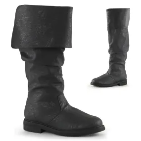 ROBINHOOD-100 Fancy Dress Costume Funtasma Men's Boots Black Distressed Pu