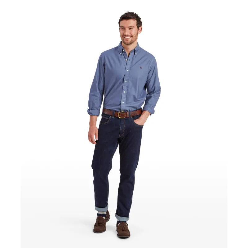 Schoffel Cavendish Oxford Mens Shirt - Vintage Navy