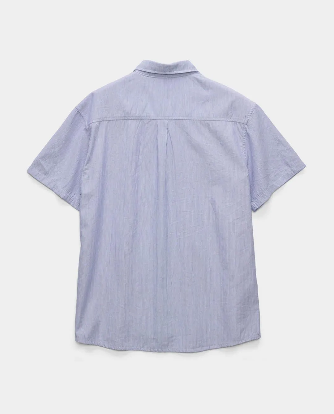 S/Double - Oxford Classic Shirt - White/Blue Stripe