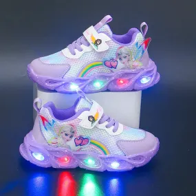Title: Disney Girls' LED Light-Up Sneakers