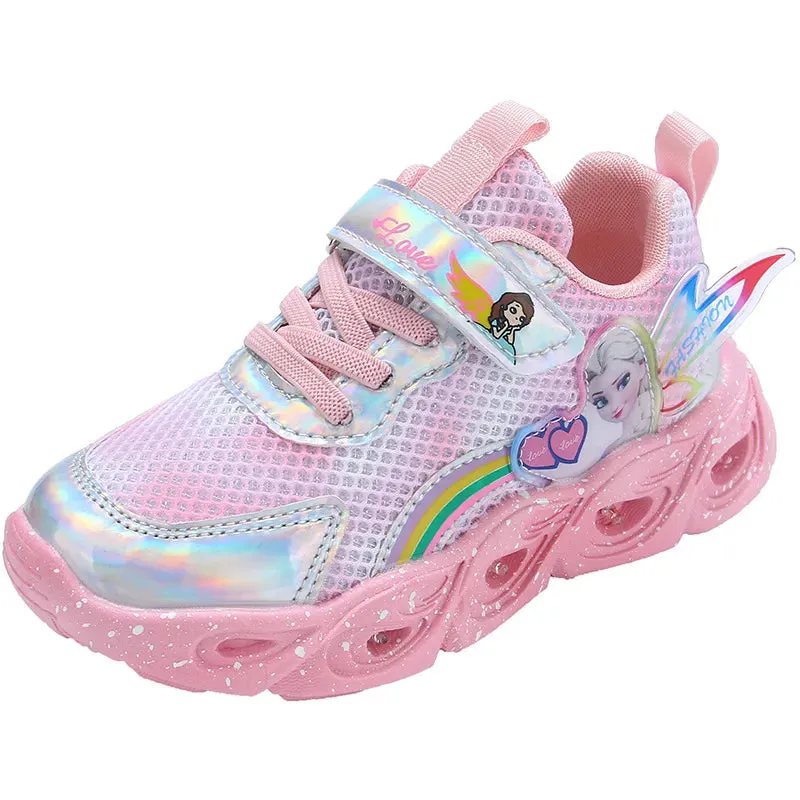 Title: Disney Girls' LED Light-Up Sneakers