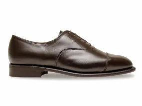 VARDY Mens Dark Brown Cap Oxford Shoe with Rubber sole by Sanders