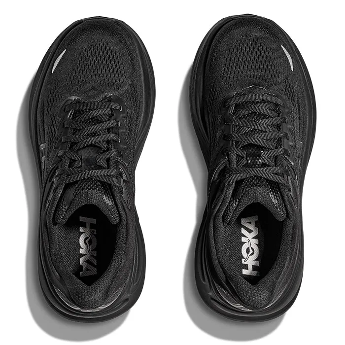 Womens Hoka Bondi 9 in Black/Black