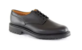 WORCESTER Mens Black Walking Shoes with Commando Rubber Sole
